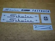 Complete Schwinn Stingray Fastback Bicycle Black Complete Decal Set