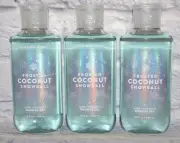 3 BATH & BODY WORKS FROSTED COCONUT SNOWBALL ALOE + VITAMIN E SHOWER GEL BODY