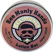Honey House Naturals Bee Manly Hands Bee Bar – All Natural Ultra Moisturizing Lotion Bar Infused with Essential Oils in Masculine Scents – Made in USA (Smoky Cedar)