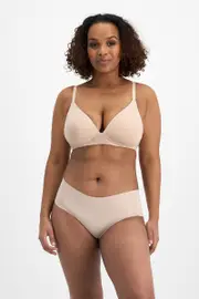 [Bonds] Bonds Women's Invisi Freecuts Midi Brief in Base Blush Size: 16, Recycled Polyester 16 Base Blush