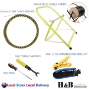 Telstra NBN Tools / HFC RG6 Torque Wrench PCD Key Cable Caddy Compression Tools