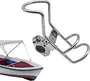 Rail Mount Fishing Rod Holder, Stainless Steel Rod Clamp Bracket, 2.5cm/0.98 3.2cm/1.26 Inches Compact Fishier Supplies Clamp for Kayak, Boat, Trailer