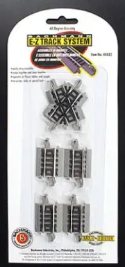 NEW Bachmann E-Z Track 60 Degree Crossing Nickel/Silver N Scale FREE US SHIP