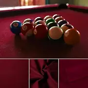 Feishibang Dark Red Wool Billiard Cloth - Pool Table Felt for 6,7,8 or 9 Foot