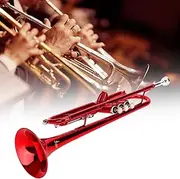 Cechoayuu Pro Trumpet, Brass Instrument, Good Resonance, Fine Timbre, Beginner Playing (Red)