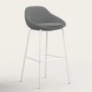 Recess Cafe Stool (2 Set) | Bar Height Seating | Office Stool, Storm Cloud Grey