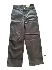 NWT Boys 7 Regular NEW DOCKERS Classic Flat Front Soft Black Pants A6