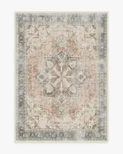 150' x 215' | Machine Washable Runner Rug | Kid & Pet Friendly | Indoor Rug | Kamran Coral Rug | Ruggable