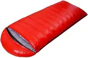 Outdoor Duck Down Sleeping Bag Camping Equipment Envelope 600-2000g, Red, 1500g