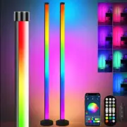 LED Corner Floor Lamp Music Sync RGB 16 Million DIY Colors Color Changing Lights