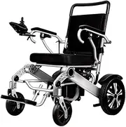 Lightweight Electric Wheelchair for Adult, All Terrain Heavy Duty Powerful Dual Motor Foldable Motorized Power Wheelchairs, Portable High-Power Electric Mobility Wheelchair