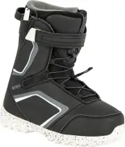 Nitro Droid QLS Kid's Snowboard Boots, Black/White /Charcoal, 12
