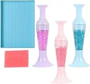 Tofficu 1set Rhinestone Sticky Pens Diamond Art Pens Diamond Dotting Tools Rhinestone Picker Painting Tool Gem Pen Penholder with Rhinestones Accessories