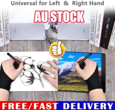 1/2PCS Two Finger Anti-fouling Glove For Artist Drawing & Pen Graphic Tablet PAF