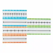 Dry Erase Fraction Number Lines, Educational, 30 Pieces