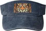 [RLDOBOFE] Sun Visor Hat Adjustable Empty Top Baseball Cap Fierce-eyed tiger Sun Hats for Women Men Sports Hats Summer Beach Cap