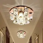 Round Crystal LED Ceiling Down Light Panel Wall Kitchen Bathroom Chandelier Lam