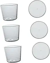 CONGARTENO 3 Pcs Glass Fruit Salad Bowls Practical Food Storage Containers for Home Tableware Elegant Versatile Kitchen Bowls for Fruits Salads and Snacks