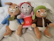 Peter Rabbit 3 set plush toys (2 with tags, 1 lost its tag)