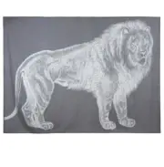 Thomas Paul Lion Alpaca Throw Blanket 70x50