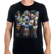 Justice League Alex Ross Group Men's Black T-Shirt-Small-NWT