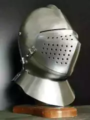 Medieval Helmet 16th Century Close Helmet Armor Barbute Roman Knight LARP Helmet