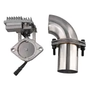 Electric Exhaust Cutout Valve with Flanged Pipes 63mm 2.5inch