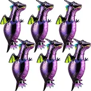 6 Pieces Magic Dragon Balloons Dragon-shaped Aluminum Foil Balloons, Flying Dragon Balloons for Dragon Medieval Theme Birthday Baby Shower Dragon Fantasy Party Supplies