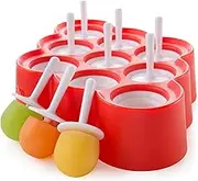 ZOKU - Mini Pop Molds, 9 Miniature Popsicle Molds with Sticks and Drip Guards, Easy-Release BPA-Free Silicone