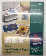 AVERY 3200 White Card Variety Pack 24 cards 16 envelopes for Ink Jet Printers