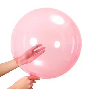 派對裝飾汽球透明無痕正圓彈力彩色水晶氣球波波球10/18/24/36寸
