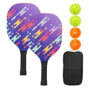 Pickleball Paddles Set 2 Wood Pickleball Paddles, 4 Pickleball Balls, Carry Bag