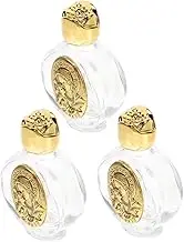 EXAOMBLE 3Pcs Sturdy Glass Holy Water Bottles Empty Blessing Water Container for Christian Rituals and Reusable for Daily Use Thoughtful