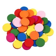 Colorful Wood Disc Colorful Round Counters Counting Chips Kids Wood Piece Round