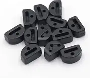 Cheerock Pack of 12 Plastic Guitar String Ties Bridge Beads, 3 Hole Guitar String Fasteners for Acoustic, Classical, Nylon String Guitar, Ukulele (Black)