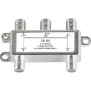 4-Way Coax Splitter Combiner For CATV Antenna Broadcast TV MATV
