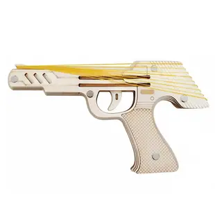 5065 DIY九連發皮筋槍 木頭玩具槍 手作玩具 木製玩具手槍 橡皮筋槍 射擊玩具
