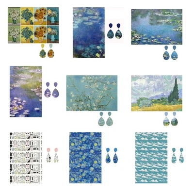 Paint Series Transfer Paper Transfer Sheets Earrings Transfer Decals Clay Tool