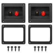 2Pcs 3 Inch Square Speaker Box Terminal Cup, 2-Way Subwoofer Plug Connectors
