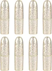 AUEAR, Empty Lip Balm Lipstick Tubes Container Bullet Shape for Lipstick Lip Balm DIY, Gold, 8 Count (Pack of 1)
