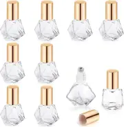 8Ml Roller Bottles for Essential Oils 10 Pcs, Glass Roll on Bottles, Roller Ball