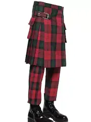 $625 Authentic VERSUS VERSACE Plaid Flannel MEN'S SKIRT KILT 44/US-30
