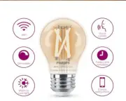 Philips Smart Bulb LED 40W Dimmable Wi-Fi Wiz 450 Lumen A15 Standard 2 Pack
