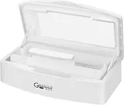 Gusnilo Nail Art Tools, Plastic Storage Box for Nail Tools,Manicure Tool, Tweezers, Hair Salon, Spa and Trimmer Manicure Equipment (1 Piece, White)