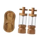 2 Pieces Manual Salt and Pepper Grinders Pepper Grinder Mills for Home Gift
