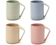 Retro Mug Made Of Environmentally Friendly Wheat Straw, Lightweight, Biodegradable, Plastic Mug For Water, Coffee, Milk, Tea,