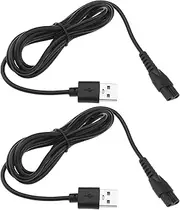 SING F LTD 2Pcs 5V 1A USB Shaver Charging Cable Replacement Compatible with Manscaped Shavers USB Charging Plug Wire Accessories Black