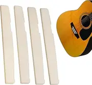 Bridge Saddle for Acoustic Guitar,6 String Acoustic Guitar Bone Bridge Saddle -Guitar Cattle Bone Bridge Pins, Replacement Parts