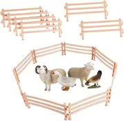 Toy Fence Pieces Corral Set Realistic Fencing Panels Animal Figures for Boys and Girls Play