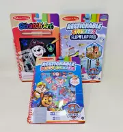NEW! Melissa & Doug Paw Patrol Activity Books Stickers/Scratch Art/Flip Flap Pad